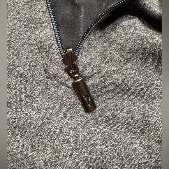 Tommy Bahama | Men’s Large Heather Gray Quarter Zip Light Pullover - Picture 5 of 15